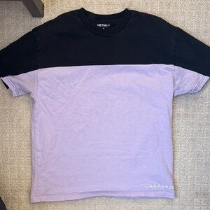 Carhartt WIP Men's Two-Tone Black and Lavender Tee